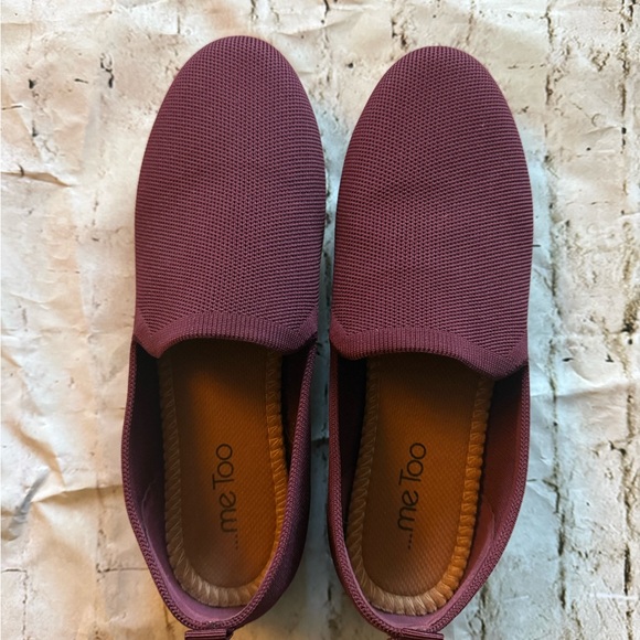Me Too Burgundy Knit Upper Slip-On Ballet Flats Shoes Women's US 9W - Picture 4 of 5